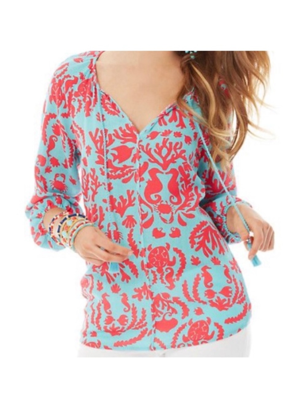 NEW Lilly Pulitzer “Don’t Be Shellfish”LS Top Size Med